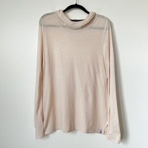 Smartwool Merino Lace Hoodie Womens Large Cream *ALTERED*